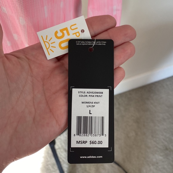 NWT Adidas Athletic Quarter Zip - Picture 3 of 4